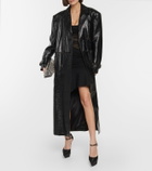 Amina Muaddi Yigit satin platform pumps