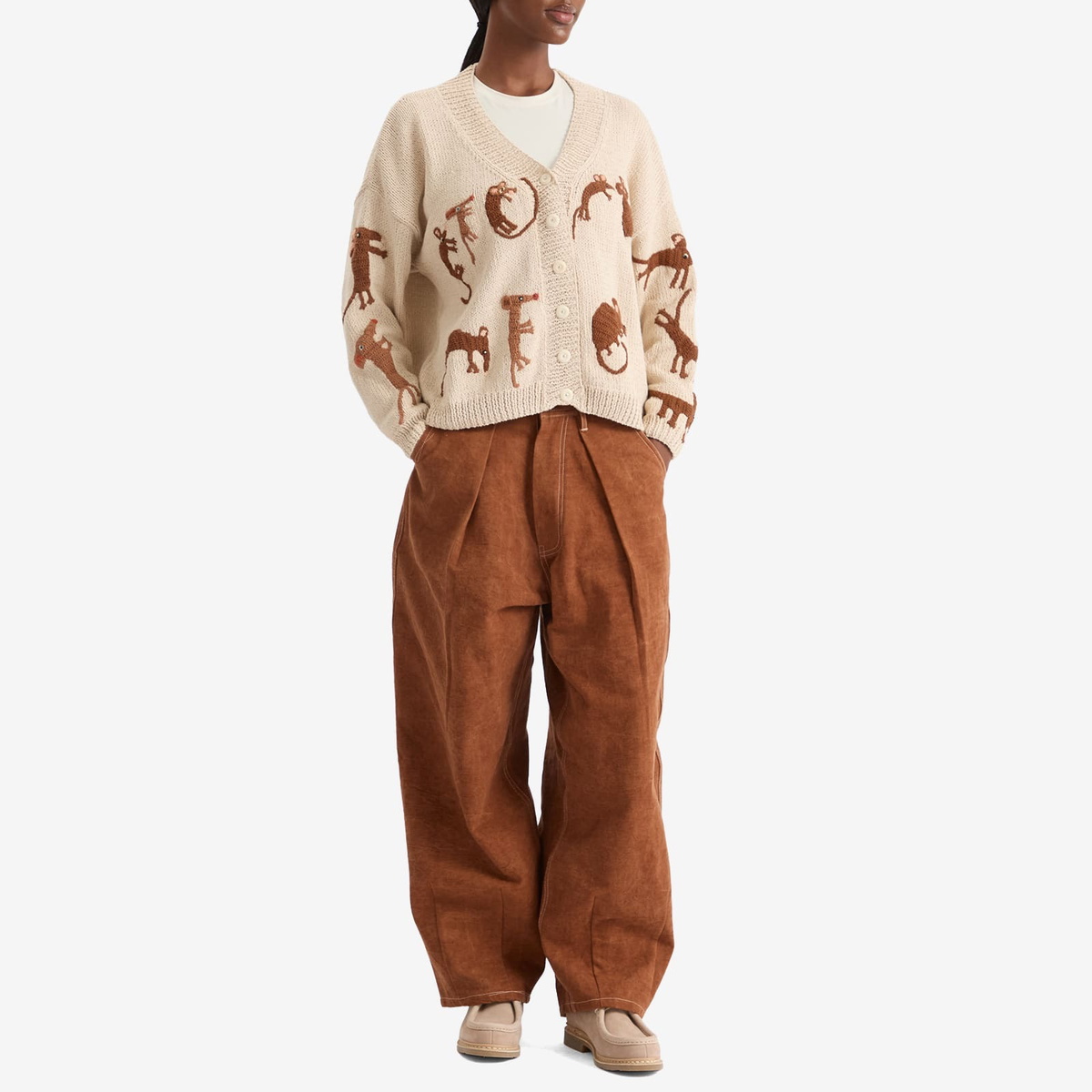 Story mfg. Women's Lush Pants in Brown Wonky-Wear