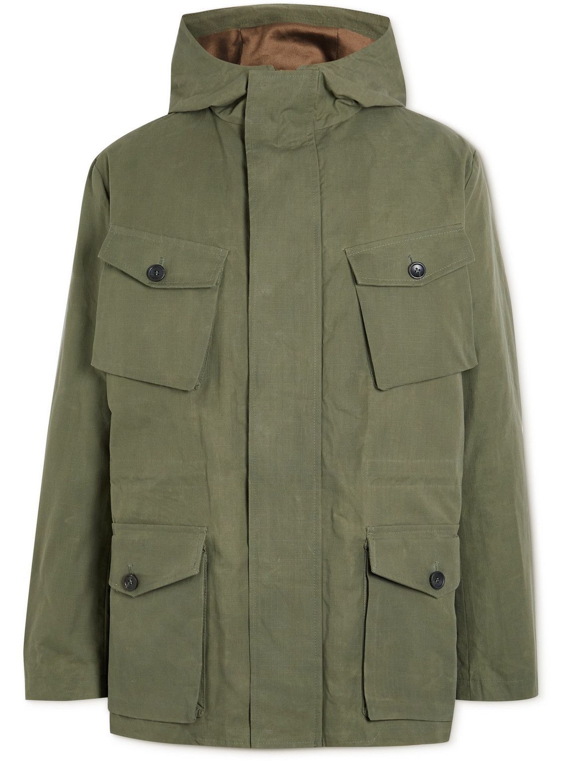 Photo: Private White V.C. - The Ripstop Recruit Cotton-Ripstop Hooded Parka - Green