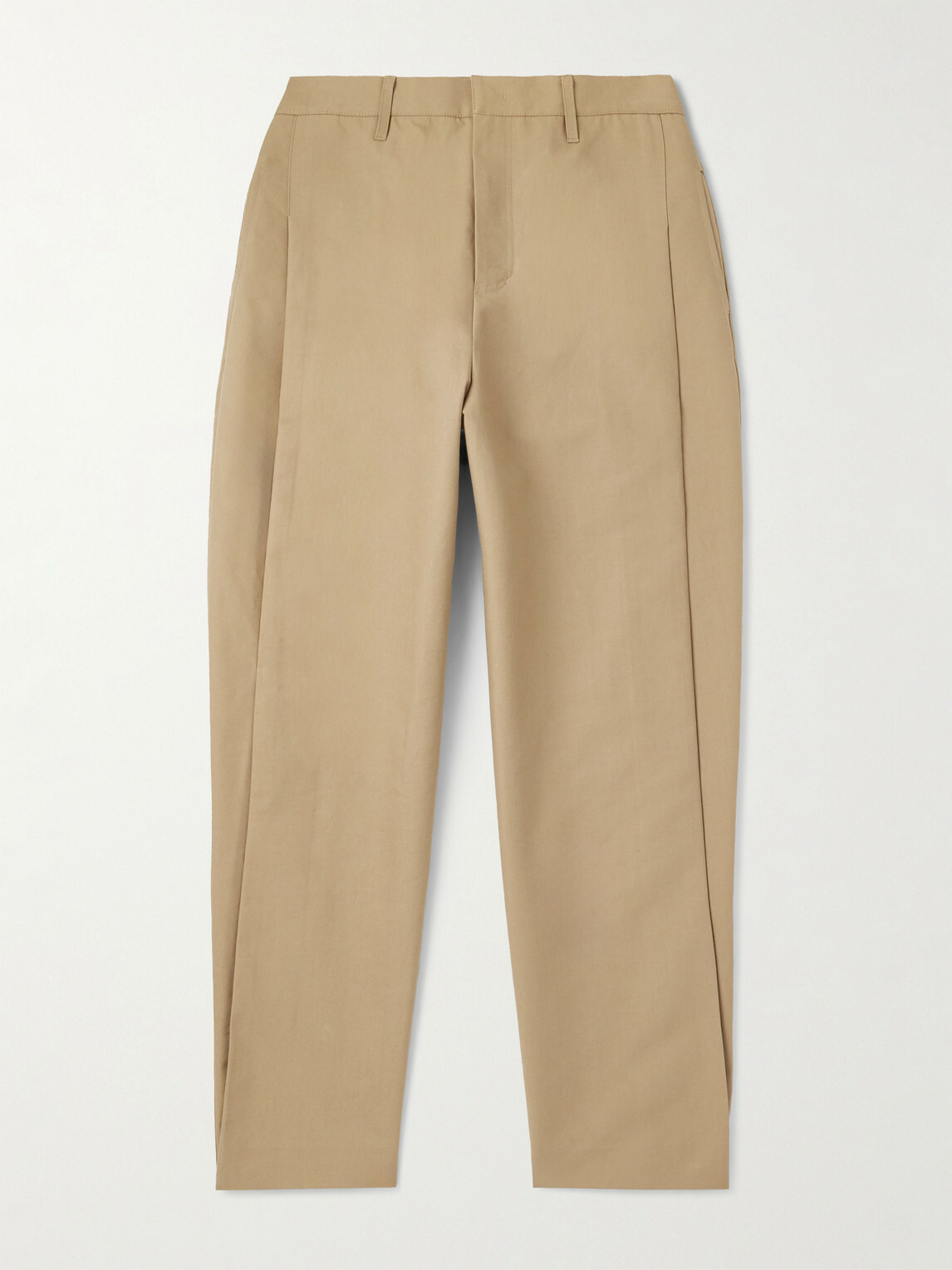 Amomento - Tapered Pleated Cotton Trousers - Neutrals