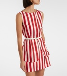 Posse Pamela belted striped linen vest