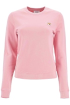 MAISON KITSUNE fox head regular fit unisex sweatshirt Pink