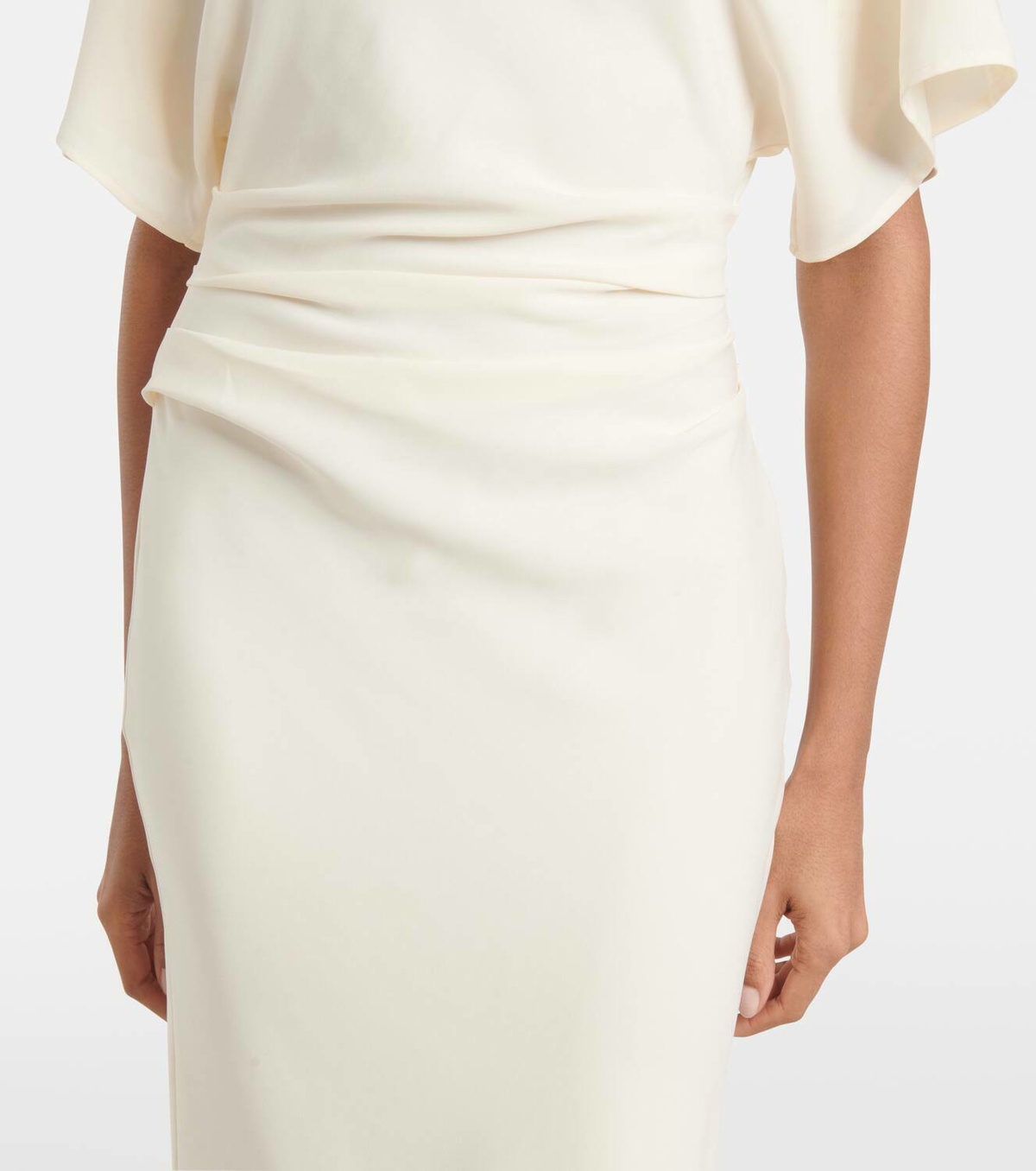 staud amelie midi dress ivory STAUD, Amelie Dress in Ivory, Size Medium