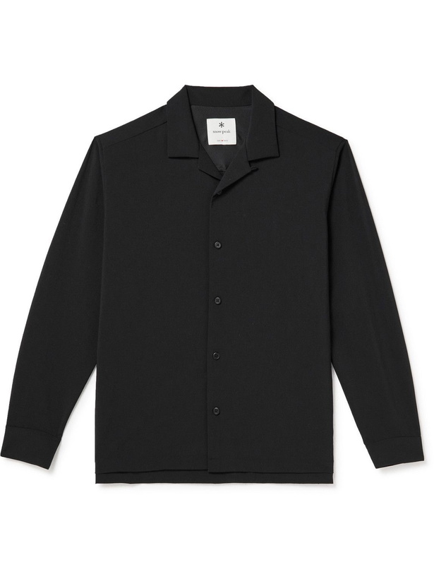 Photo: Snow Peak - Pe Light Convertible-Collar Poplin Shirt - Black