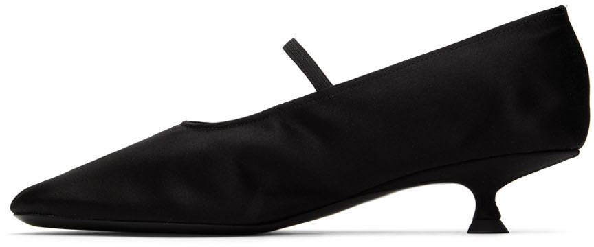 The Row Black Heeled Ballerina Flats The Row