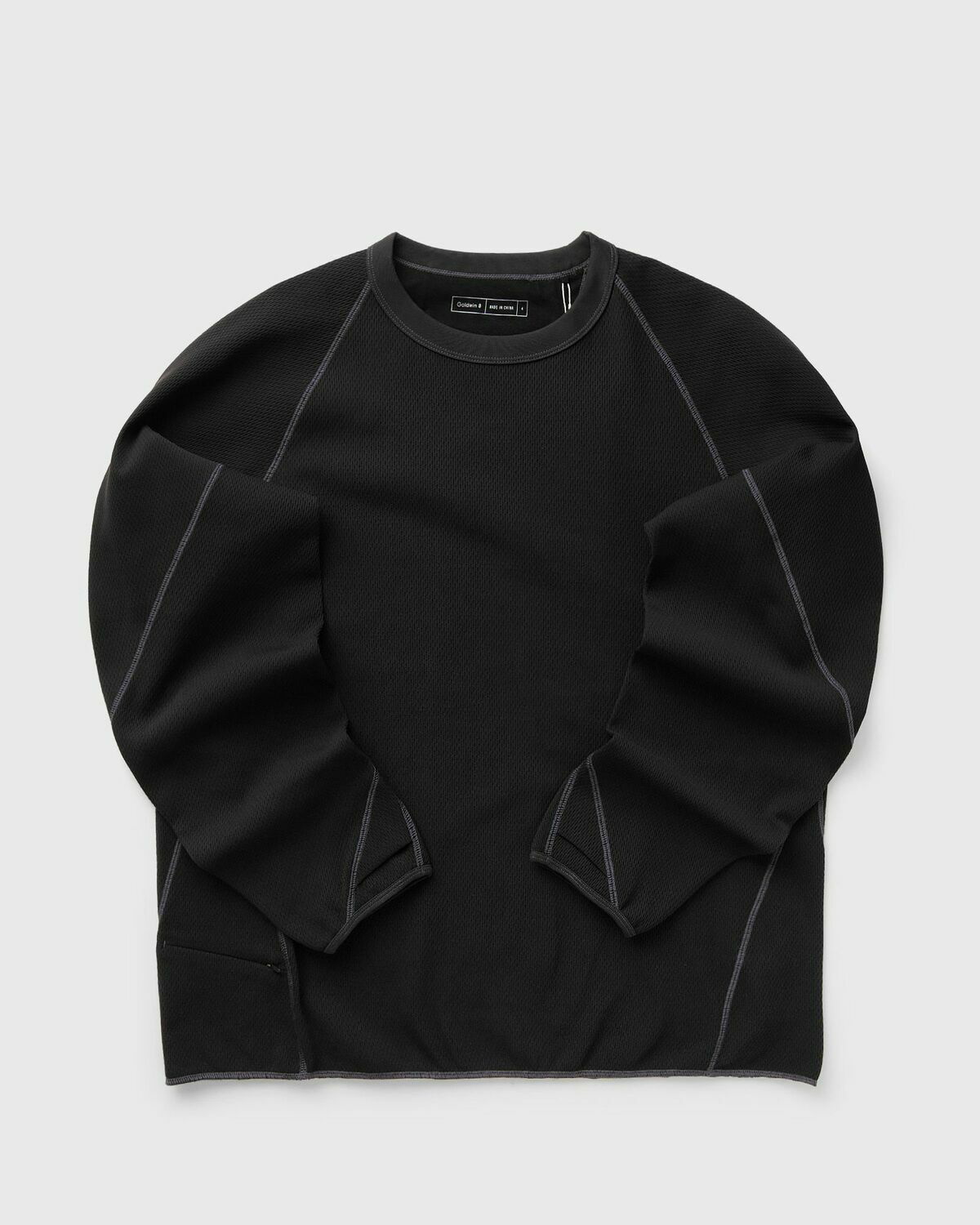 Goldwin Helicoid Sleeve Waffle Top Grey Sweatshirts Goldwin Goldwin Helicoid Sleeve Waffle Top Grey Sweatshirts Goldwin