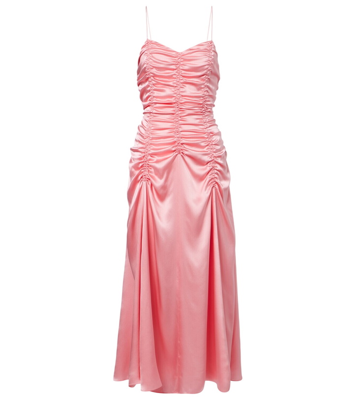 Photo: Khaite Raina ruched silk satin maxi dress