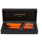 Caran d'Ache - 849 Fountain Pen, Ballpoint Pen and Mechanical Pencil Gift Set - Orange