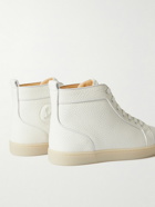 Christian Louboutin - Louis Orlato Full-Grain Leather High-Top Sneakers - White