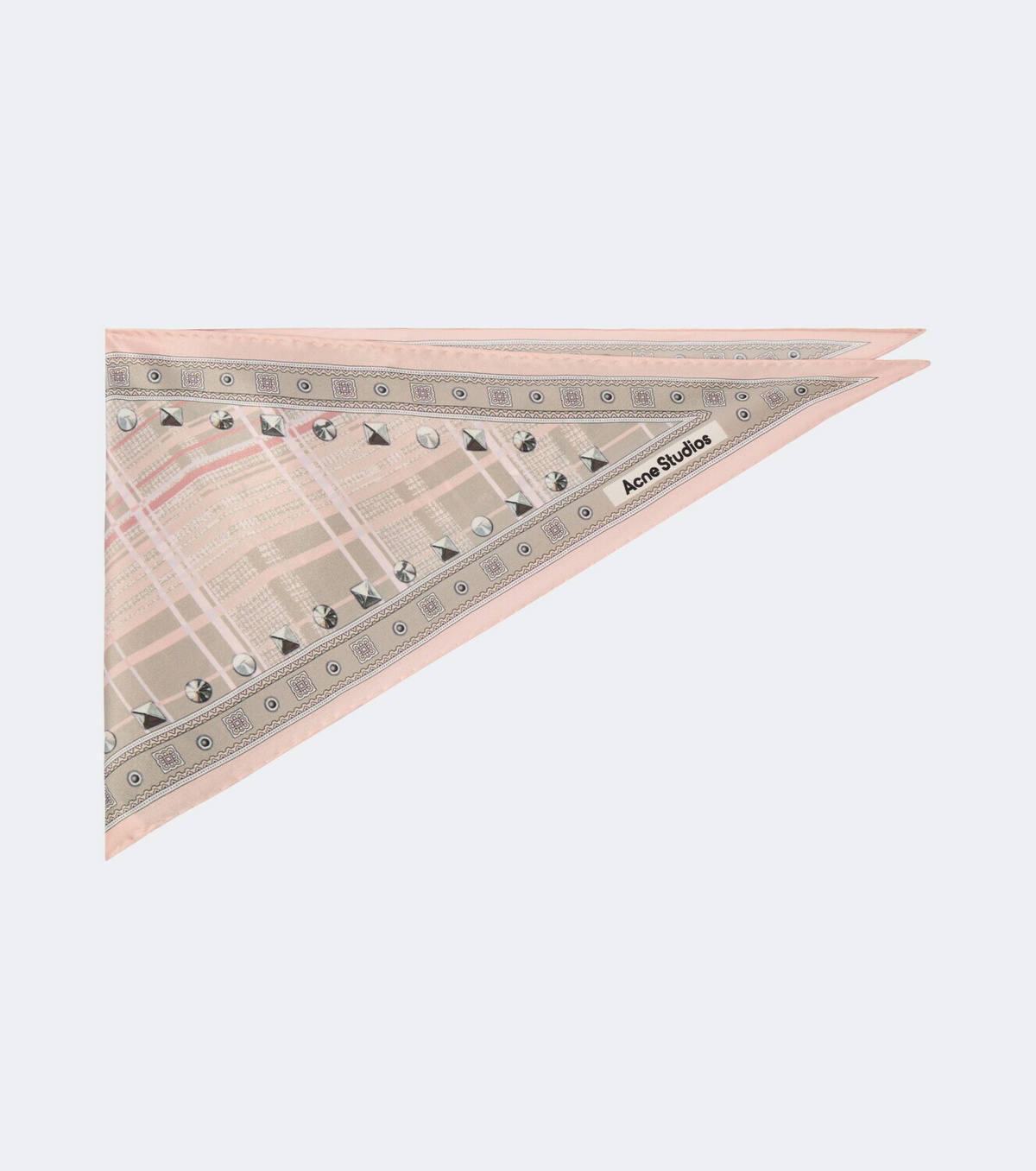Acne Studios Printed silk satin scarf