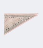 Acne Studios Printed silk satin scarf