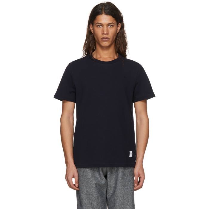 Photo: Thom Browne Navy Relaxed Fit T-Shirt 
