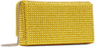 Amina Muaddi Yellow Paloma Clutch