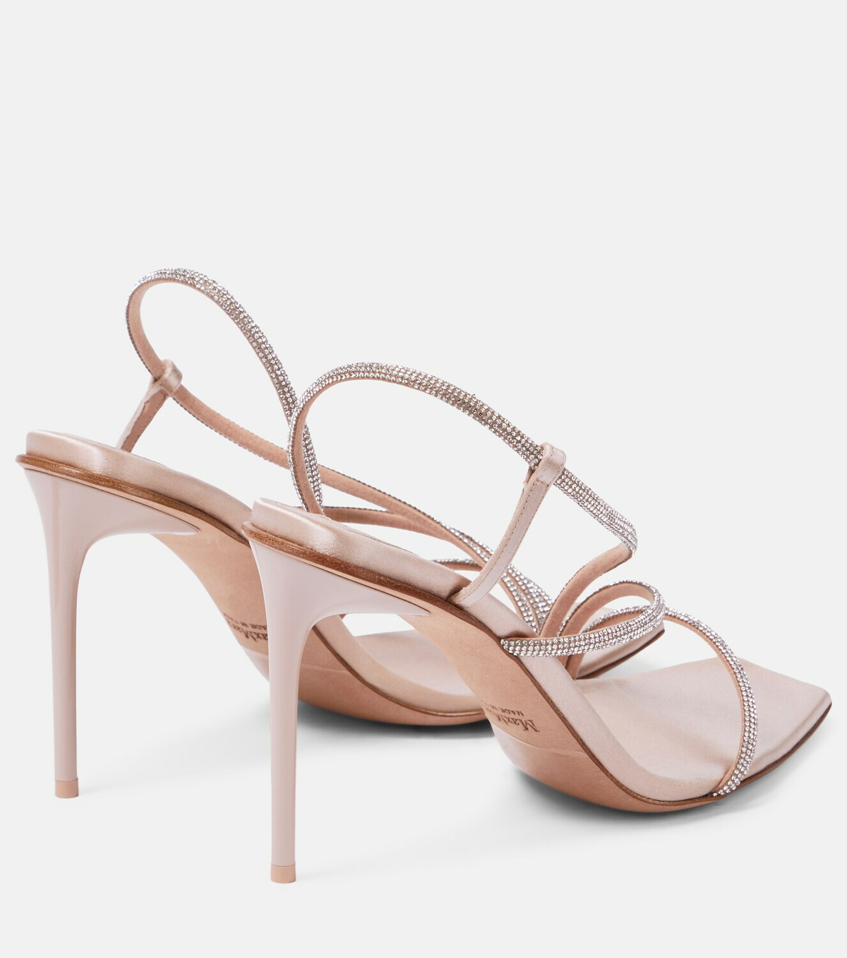 直営♪Max Mara Accessori サテン&クリスタル サンダル STARK Max Mara Stark embellished satin sandals Max Mara