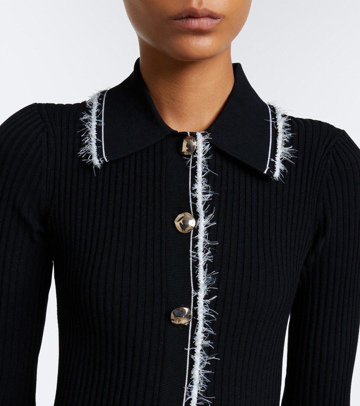 Simkhai Ribbed-knit shirt dress