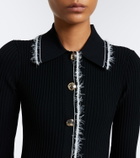 Simkhai Ribbed-knit shirt dress