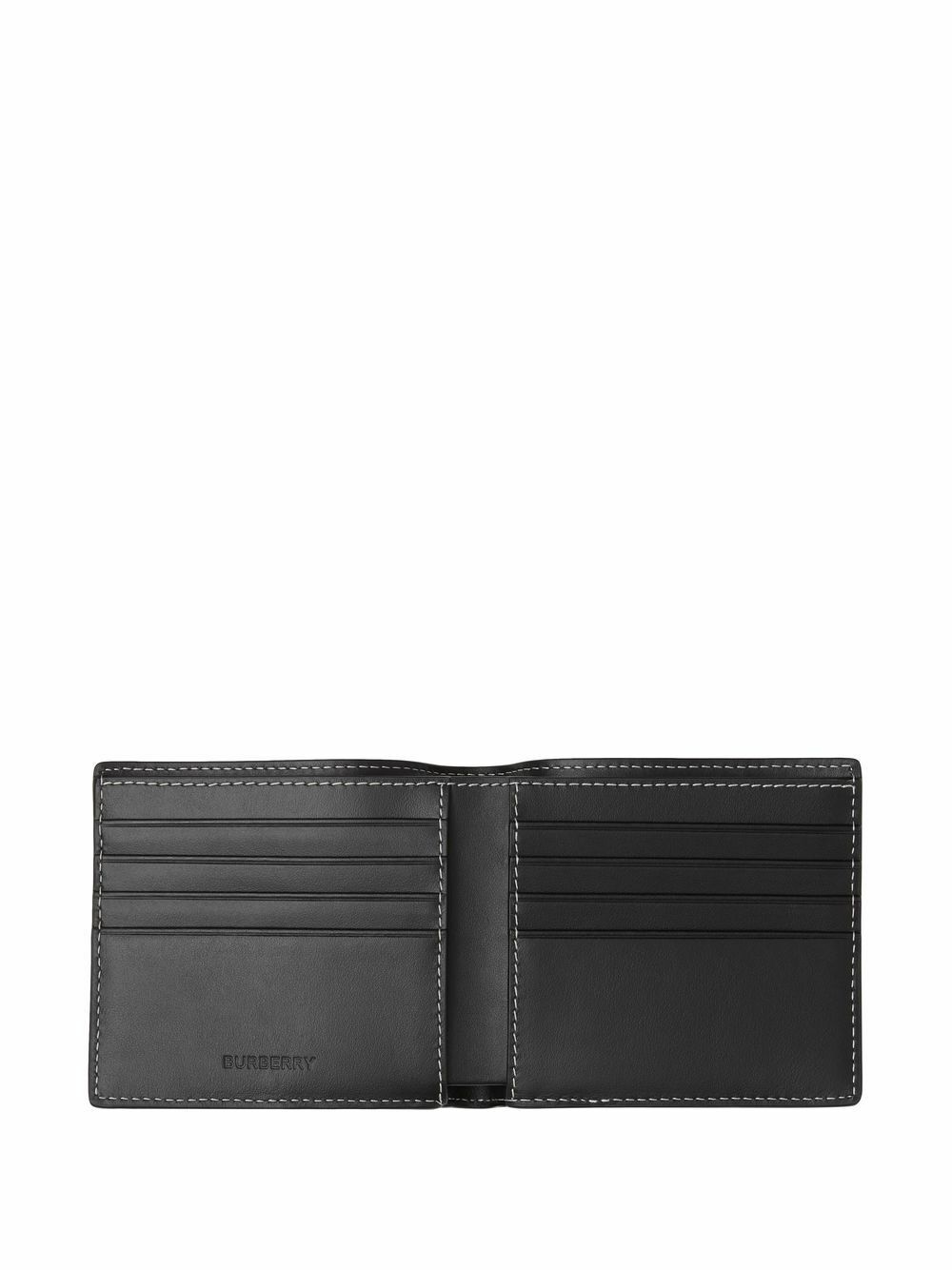 BURBERRY - Check Motif Leather Wallet Burberry