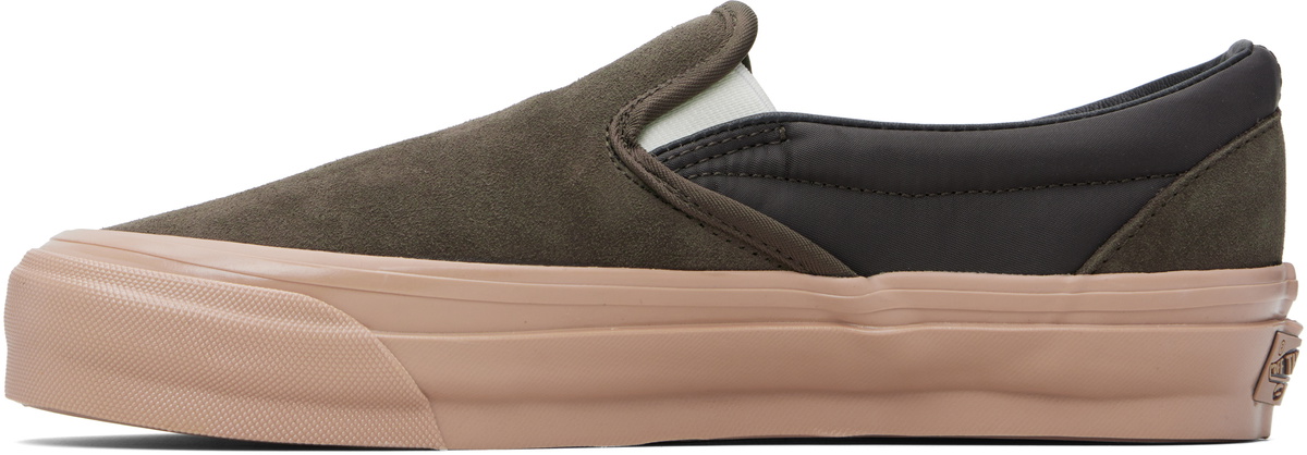 Vans Brown Premium Classic Slip-On Sneakers