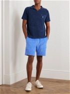 Polo Ralph Lauren - Logo-Embroidered Cotton-Blend Terry Polo Shirt - Blue