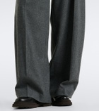 Brunello Cucinelli Pleated wool and cashmere wide-leg pants