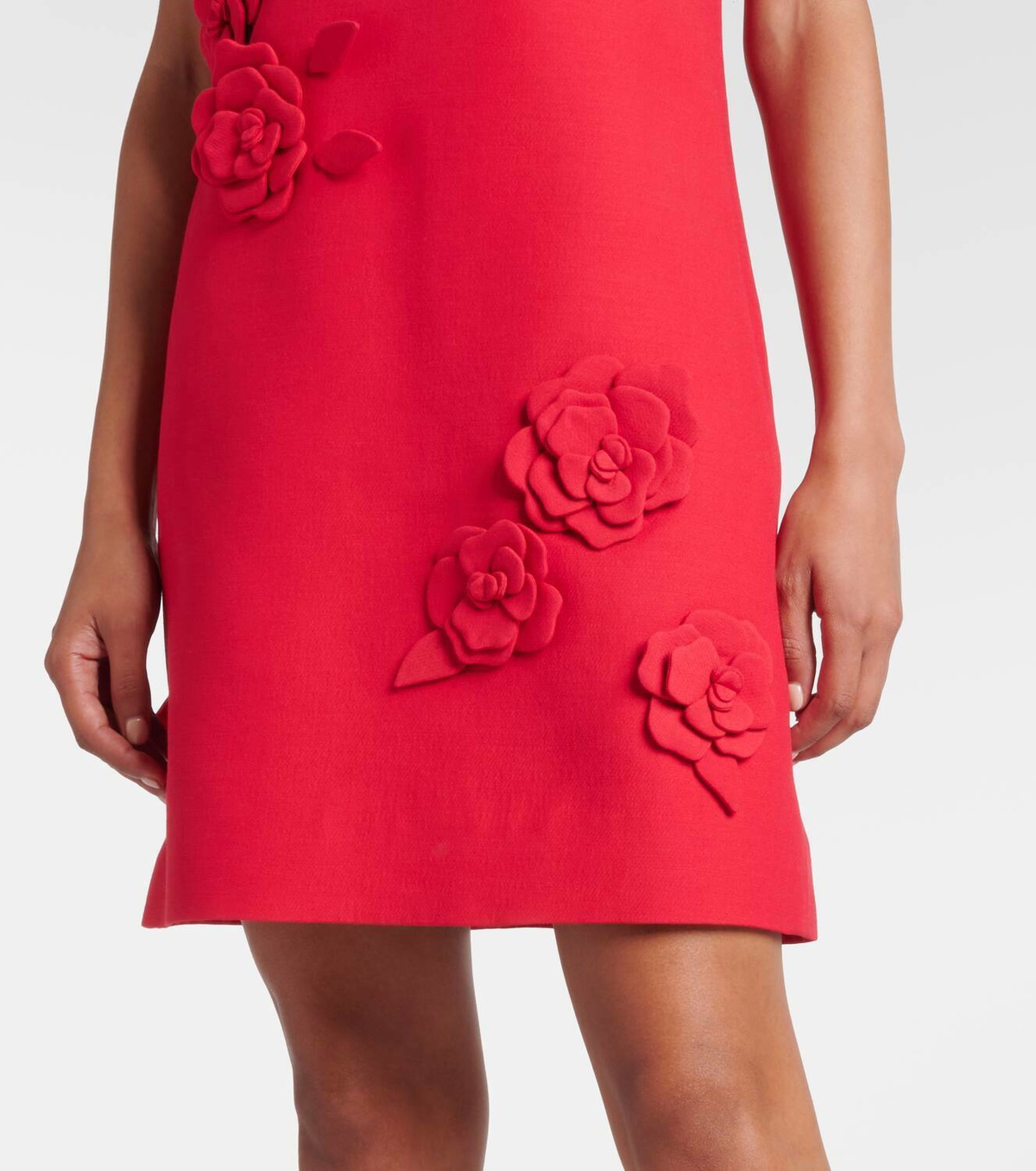 最終SALE! RED VALENTINO flower appliques dress Valentino Garavani floral-appliqué Dress | Red | FARFETCH JO