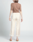 Alessia Santi Womens Pants Ivory
