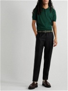 John Smedley - Payton Slim-Fit Wool and Cotton-Blend Polo Shirt - Green