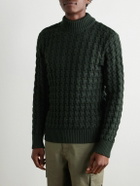 S.N.S. Herning - Stark Slim-Fit Cable-Knit Merino Wool Sweater - Green