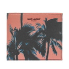 Saint Laurent Palm Tree Print Canvas East West Wallet