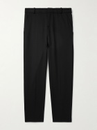 Balmain - Straight-Leg Cropped Wool-Twill Trousers - Black