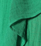 Lisa Marie Fernandez - Ruffled linen-blend gauze wrap skirt