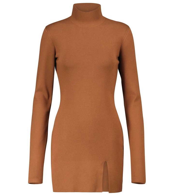 Photo: Zeynep Arçay Side-slit knit minidress