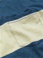 RRL - Striped Cotton T-Shirt - Blue