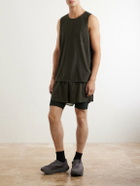On - Post Archive Faction Zero 2-in-1 Stretch-Jersey and Mesh Running Shorts - Black