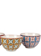 POLSPOTTEN - Set Of 4 Hippy Ceramic Bowls