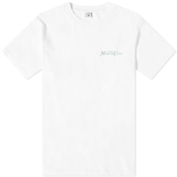 Photo: Sporty & Rich Rizzoli T-Shirt in White/Sage