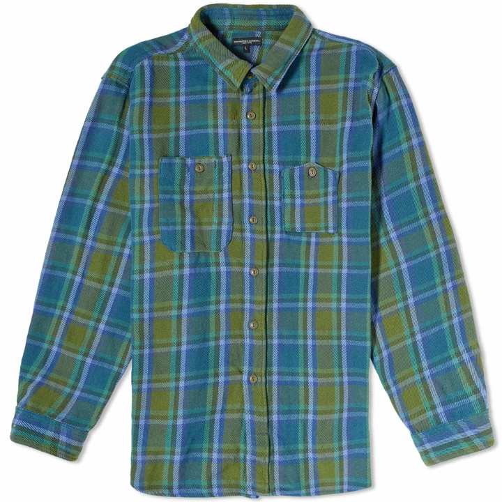 Photo: Engineered Garments Men's Work Shirt in Green Heavy Plaid