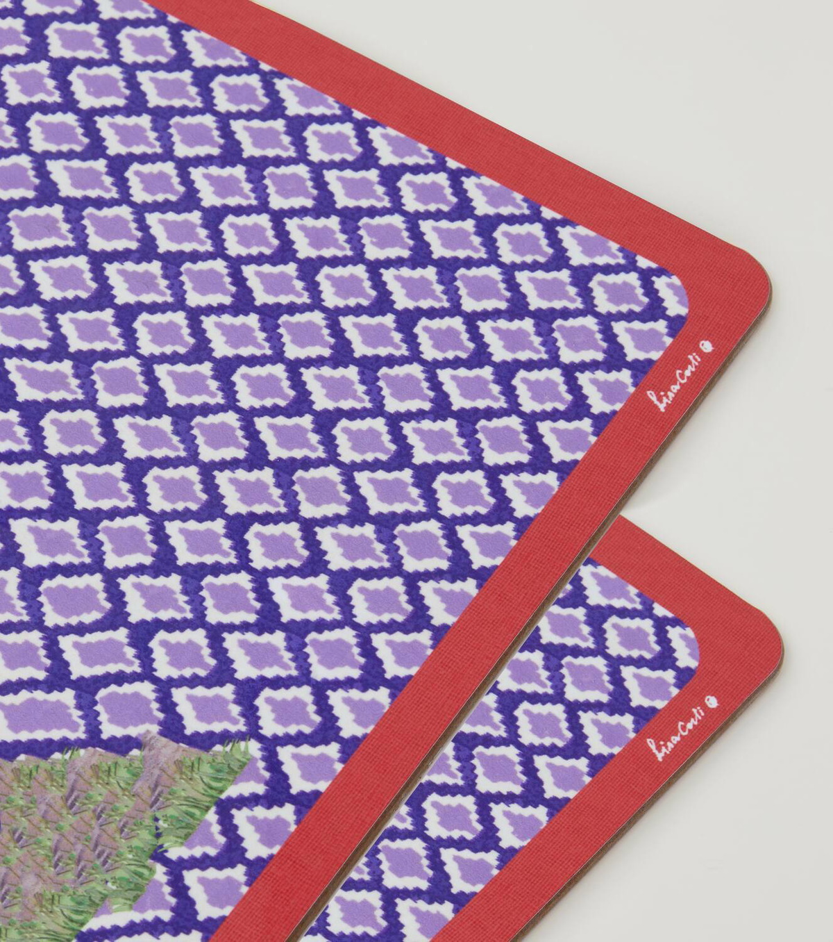 Lisa Corti Hima Palma Pervinch set of 2 placemats
