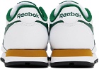 Reebok Classics White & Green Classic Leather Sneakers