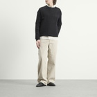 Auralee Men's Garment-Dyed Corduroy Wide Pants in White Khaki