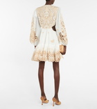 Zimmermann - Jeannie embroidered linen minidress