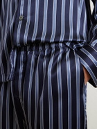 Derek Rose - Brindisi Striped Silk-Satin Pyjama Set - Blue
