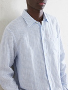 Frescobol Carioca - Striped Linen Shirt - Blue