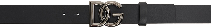 Photo: Dolce & Gabbana Black Cintura Logata Belt