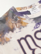 Isabel Marant - Logo-Print Tie-Dyed Cotton-Jersey T-Shirt - Neutrals