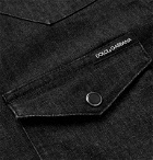 Dolce & Gabbana - Slim-Fit Denim Western Shirt - Black