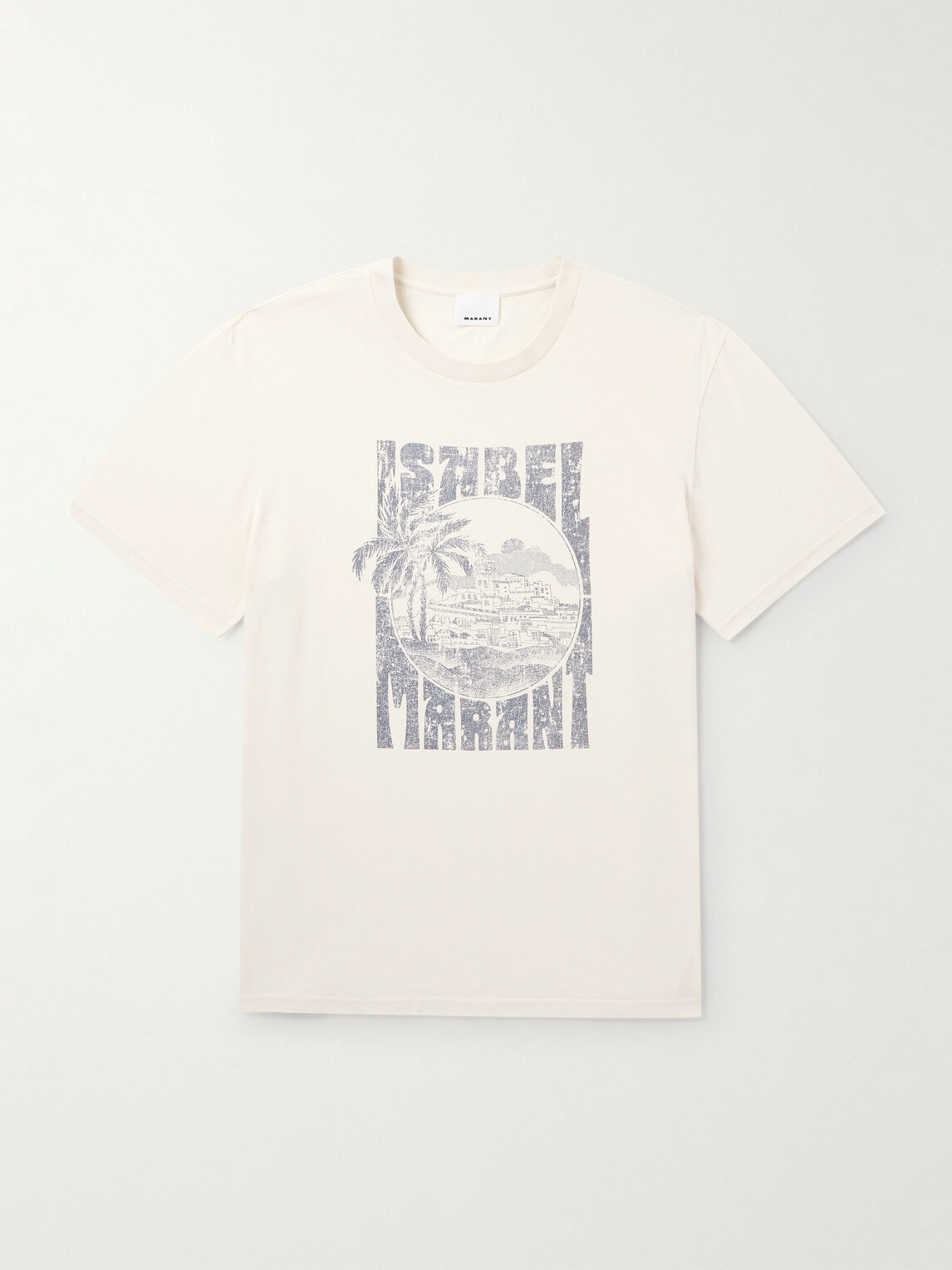 MARANT - Honore Printed Cotton-Jersey T-Shirt - Neutrals