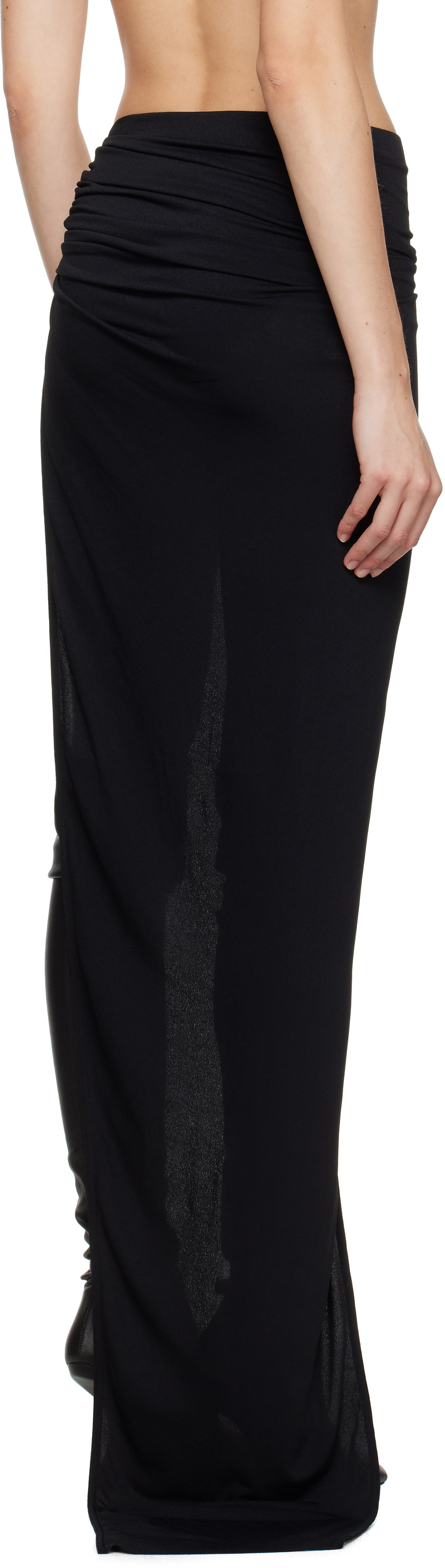 Rick Owens Lilies Black Porterville Hydra Maxi Skirt