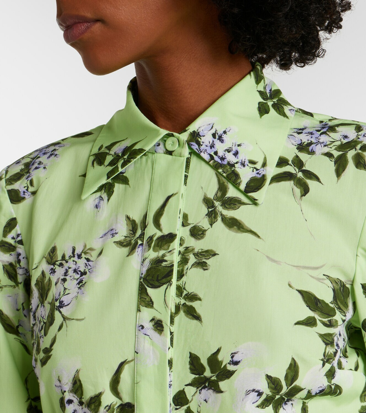 Emilia Wickstead Marione floral belted cotton shirt dress
