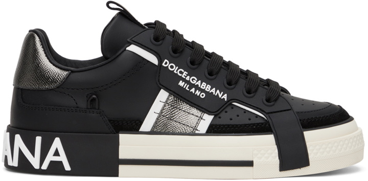 Photo: Dolce & Gabbana Black & Silver NS1 Sneakers